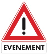 Bord "evenement". klein ransparant jpg