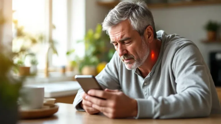 Niet je leeftijd, maar je houding: hoe de ’tekst-nek’ je gezicht sneller laat verzakken dan genetica
